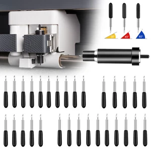 30pcs 30° 45° 60° Fine Point Cutting Blades for Cricut Maker 3/ Explore Air 2/ 3 - Picture 1 of 8