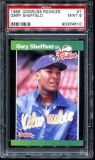 1989 Donruss Rookies #1 Gary Sheffield PSA 9 MINT BREWERS RC