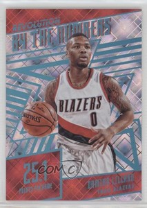 2016-17 Panini Revolution By the Numbers Cosmic /100 Damian Lillard #6