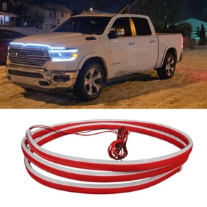 For RAM 1500 2500 3500 70"LED Hood Light Strip Daytime Running Light Turn Signal - Picture 1 of 19