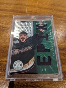 Teemu Selanne 2013-14 Totally Certified EPIX Moment Emerald 3/5 RARE - Picture 1 of 2
