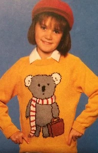 Childrens & Adults KOALA Jumper Knitting Pattern Australia - Picture 1 of 1