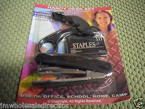 School & Office Supplies Rad Stapler + 500 Staples + Staple Remover Combo Black - Picture 1 of 1