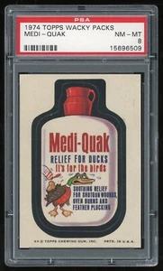 1974 Topps Wacky Packages Sticker Medi-Quak 7th Series PSA 8 - Picture 1 of 2