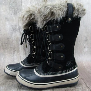 Sorel Mujer 9 Negro Joan of Arctic NL2429-010 Piel Invierno Botas Gamuza Impermeables - Imagen 1 de 11