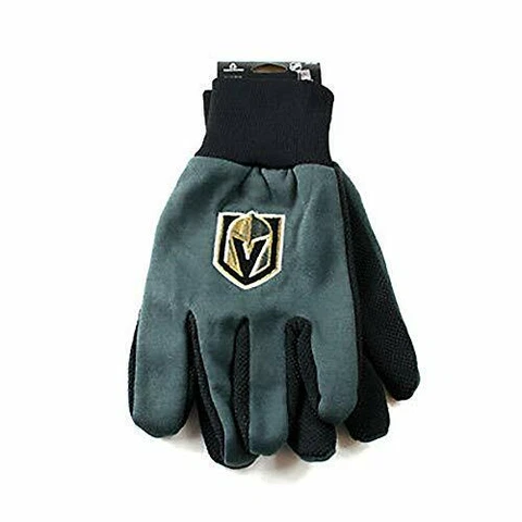 FOCO NHL Vegas Golden Knights Embroidered Utility Gloves Pr. One Size Fits Most Cover