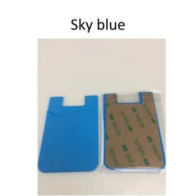 1 pieza de silicona porta tarjetas de crédito teléfono celular billetera bolsillo pegatinas adhesivas EE. UU. Foto 1 de 4