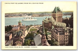 Quebec Canada View From Price Bldg Ship Historical Buildings WB Postcard - Bild 1 von 2