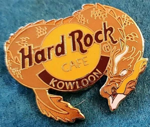KOWLOON CHINA GOLDEN DRAGON LOGO MUSTACHE HEAD LOWERED RIGHT Hard Rock Cafe PIN - Picture 1 of 1