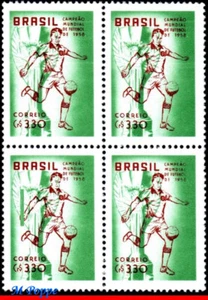 887 BRAZIL 1958 1959 WORLD CUP, BRAZIL CHAMPION, SOCCER FOOTBALL, BLOCK MNH - Picture 1 of 2