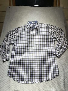 Peter Millar Large Made In Turkey Men’s Long Sleeve Shirt Plaid Luxury Cotton - Picture 1 of 11