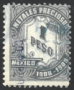 Mexico 1908 METALES PRECIOSOS Revenue Tax Precious metal prod. and sale #MP 54 - Picture 1 of 1