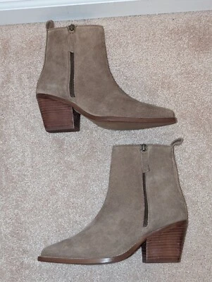 Botines occidentales de gamuza House of Harlow 1960 nuevos sin caja, arena oscura, talla 7,5 Foto 1 de 4