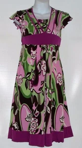 Speechless Girls Flutter Sleeve Empire Waist Dress Brown & Lilac Ten (10) NWT - Picture 1 of 2