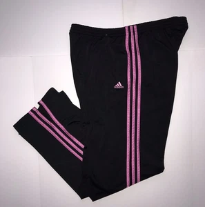 VINTAGE ADIDAS Track Pants Women L Sweatpants Baggy Y2K Wide Leg Gym Activewear - Picture 1 of 13