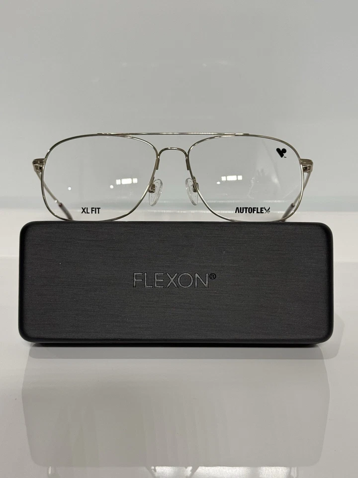 NUEVO EN CAJA Gafas Flexon Black B2001 001 Negro Titanio Metal 56 mm Foto 1 de 4