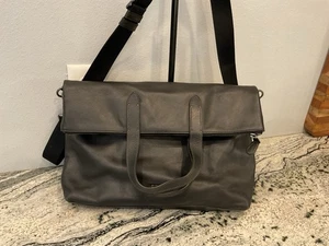 Coach GRAHAM FOLDOVER TOTE tracolla messenger pelle liscia nero F50712 - Foto 1 di 13