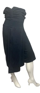 OLD NAVY Maternity Women Black Stretch High Rise Wide-Leg Capri Pants Size M - Picture 1 of 6