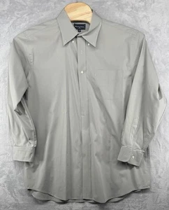 Meeting Street Poplin Gray Button Down Dress Shirt Men’s Size 17.5 34/35 - Picture 1 of 6