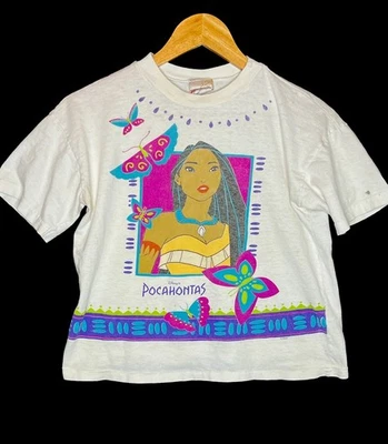 Vintage 90s Disney Pocahontas Graphic T-shirt Cotton Youth XL 14/16 - Image 1 of 4