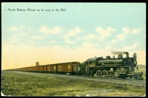 STEAM TRAIN, NORTH DAKOTA WHEAT TO MILL - Picture 1 of 1