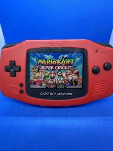Nintendo Red and Black GameBoy Advance With Backlit Screen Modded - Picture 1 of 5