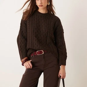 Vila Oversized Brown Jumper Size Small - Picture 1 of 4
