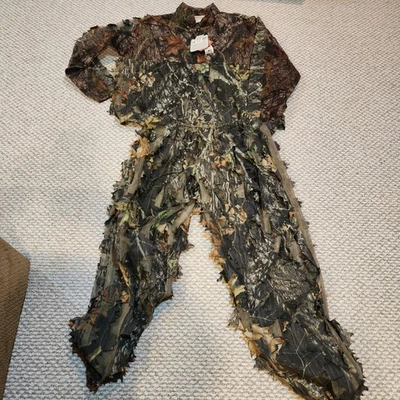 VTG Underbrush Camo 3d Leafy Turkey Hunting Shirt And Pants XL NWT 2PC Ghillie - Image 1 of 4