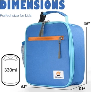 Insulated Lunch Box for Kids, Reusable Mini Cooler Bag for Boys Girls, Thermal - Picture 1 of 6
