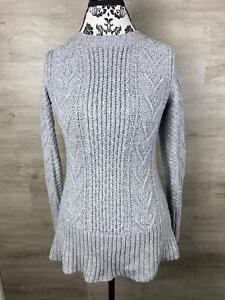 GAP Maternity Crew Neck Wool Knit Gray Pullover Sweater Women's Size XS