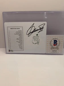 Seve Ballesteros Signed Masters Scorecard Beckett Certified - Picture 1 of 3