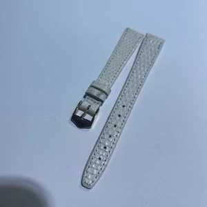 New Authentic Gucci 3000L White Flat LEATHER WATCH BAND 13 MM - Picture 1 of 9