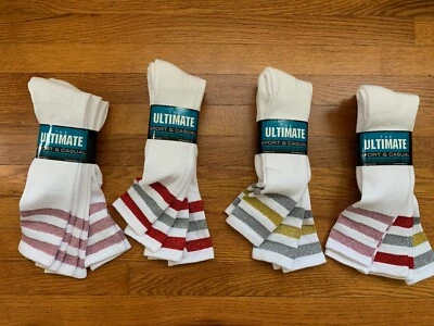 Ultimate Calcetines Hasta la Rodilla Metálicos 3 Rayas Elección de Colores Talla 9-11 EE. UU. Foto 1 de 3