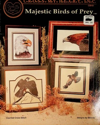 Majestic Birds Of Prey Frames Cross Stitch Pattern By Cross My Heart - Image 1 of 4