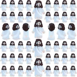 50 Pcs Little Jesus Figures Easter Mini Rubber Jesus Toys to Hide and Seek, Litt - Picture 1 of 11