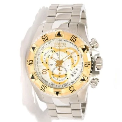 Invicta11002 Reserve Excursion Swiss Chronograph Silber & Gold Ziffernblatt S/S - Bild 1 von 4