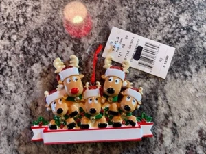 Christmas Tree Holiday Reindeer Ornament - Personalize yourself - new with tags - Picture 1 of 2