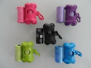  ASSORTED DOG  POOP BAG DISPENSERS WITH 40 POO BAGS .   