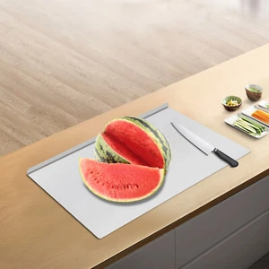 Stainless Steel Chopping Cutting Board Counter Top Protector w/ Front Overhang - Picture 1 of 13