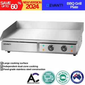 Devanti Commercial Electric Griddle BBQ Grill Hot Plate Stainless Steel 4400W - Picture 1 of 9