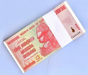 Simbabwe 50 100 Millionen Dollar Scheine 2008 - Bild 1 von 2