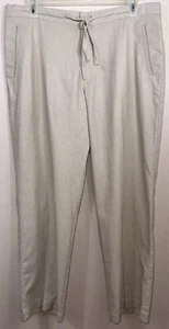 Pantalones Joseph Feiss Para Hombre 38 X 32 Mezcla de Lino Beige Playa Vacaciones Cordón Nuevos - Imagen 1 de 9