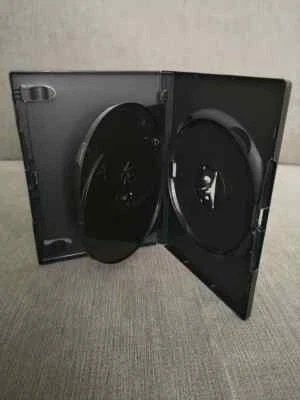 1 x 3 Way Amaray Black DVD 14mm Spine Holds 3 Discs Replacement Case