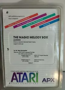 The Magic Melody Box; Atari 400/800/XL/XE Disk w/manual APX-20182; Plastic Cover - Picture 1 of 2
