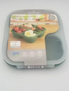 CROFTON PERFEKTE PORTION ZUSAMMENKLAPPBARES MAHLZEITSET 1 TASSE MIT 4 ABSCHNITTEN. BPA-FREI - Bild 1 von 2