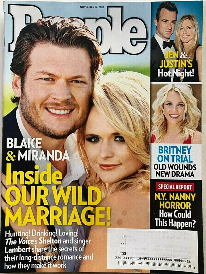 BLAKE SHELTON & MIRANDA LAMBERT November 12, 2012 PEOPLE Magazine BRITNEY SPEARS - Image 1 of 1