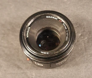 MINOLTA MAXXUM AF 50MM F 1.7 LENS WITH QUANTARY 49MM UV FILTER VERY GOOD COND. - Picture 1 of 6