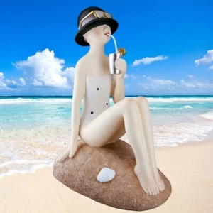 Buchstütze Maritime Badenixe Badelady Strandnixe Frauenfigur DekoFigur Vintage - Bild 1 von 5