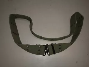 U.S. WEB PISTOL BELT M1943 OLIVE GREEN - REPRODUCTION WW2 ARMY PARATROOP USMC - Picture 1 of 1