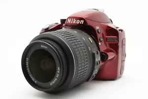 Nikon D3200 24.2 MP Digital SLR Camera - Red (Kit w/ AF-S DX VR 18-55mm Lens) - Picture 1 of 1